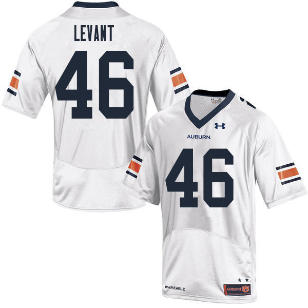 Auburn Tigers Men's Jake Levant #46 White Under Armour Stitched College 2020 NCAA Authentic Football Jersey BOP3774NV